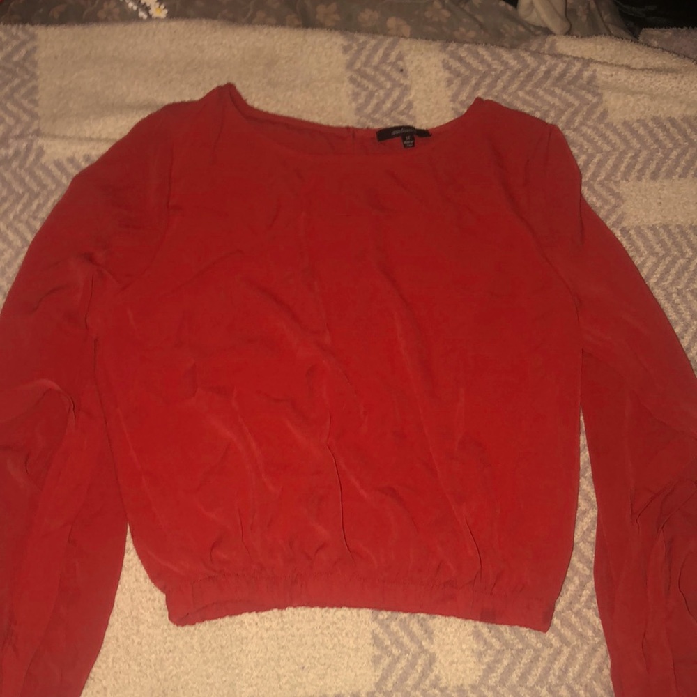 red crop top that ties around the hands